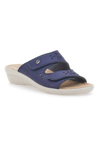 Blaue Hausschuhe Made in Italy mit verstellbaren Trägern Fly Flot 45663