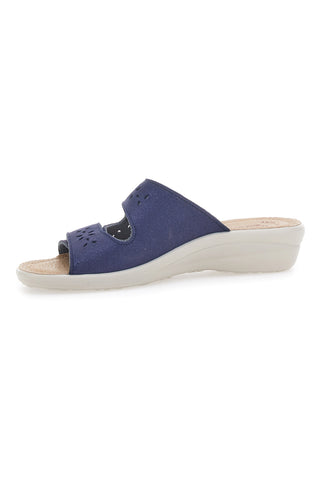 Blaue Hausschuhe Made in Italy mit verstellbaren Trägern Fly Flot 45663