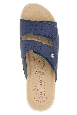 Blaue Hausschuhe Made in Italy mit verstellbaren Trägern Fly Flot 45663