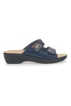 Bequeme blaue Hausschuhe Fly Flot 51853