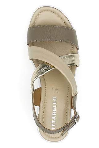 Goldene Sandalen mit Plateau Pittarello 191004