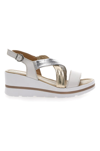 Weiße Sandalen aus echtem Leder Pittarello 191004