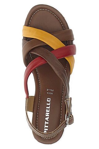 Braune Plateausandalen Pittarello 191001