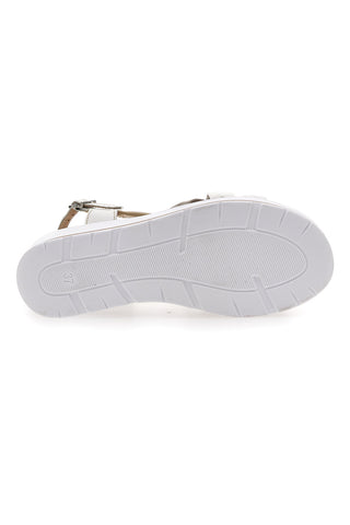 Weiße Keilsandalen aus Pittarello-Leder 191001