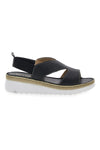 Schwarze Slingback-Sandalen mit Gummibändern Pittarello 90042