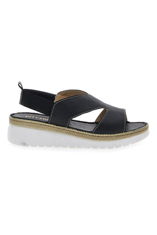 Schwarze Slingback-Sandalen mit Gummibändern Pittarello 90042