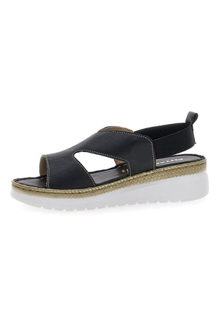 Schwarze Slingback-Sandalen mit Gummibändern Pittarello 90042