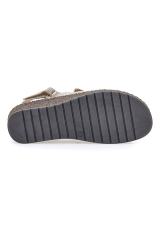Taupefarbene Slingback-Sandalen mit Klettverschluss Pittarello 42063