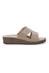 Ciabatte Taupe Con Plantare In Vera Pelle Pittarello 42047