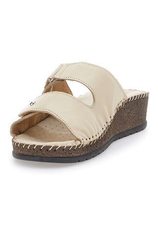 Beige Hausschuhe mit Echtleder-Fußbett Pittarello 42062
