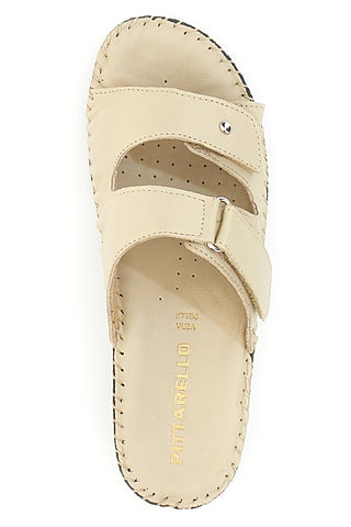 Beige Hausschuhe mit Echtleder-Fußbett Pittarello 42062