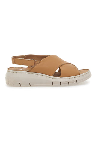 Sandali in Vera Pelle Cognac Mio Tempo 350020