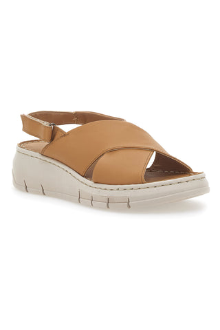 Echtleder-Sandalen Cognac Mio Tempo 350020
