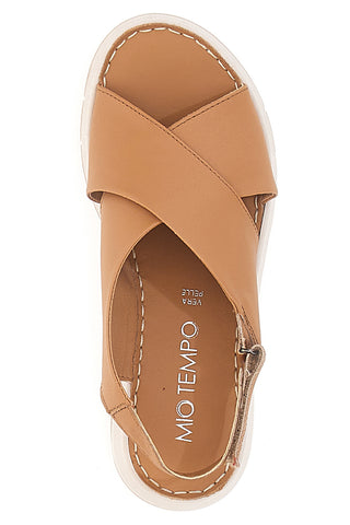 Echtleder-Sandalen Cognac Mio Tempo 350020