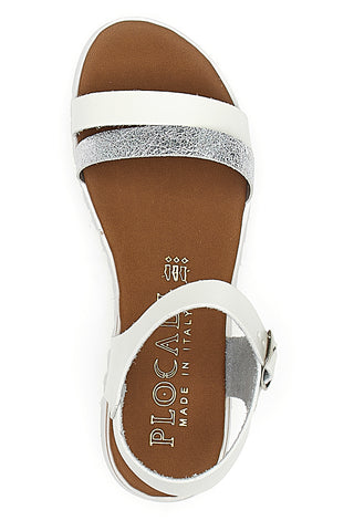 Weiße Sandalen Made in Italy Plocadi 001