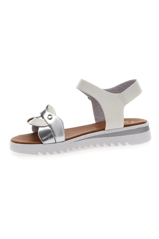 Weiße Sandalen, hergestellt in Italien, Plocadi 007