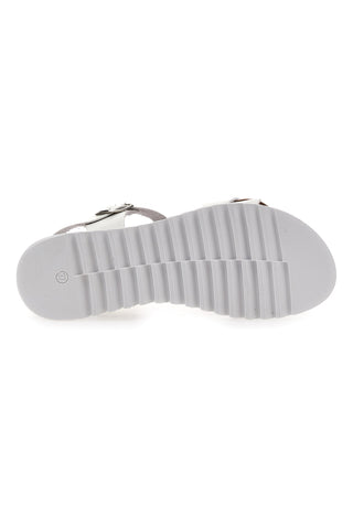 Weiße Sandalen, hergestellt in Italien, Plocadi 007
