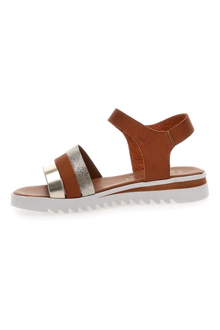 Cognacfarbene Sandalen für Damen Plocadi 005