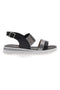 Schwarze Sandalen, hergestellt in Italien, Plocadi 008