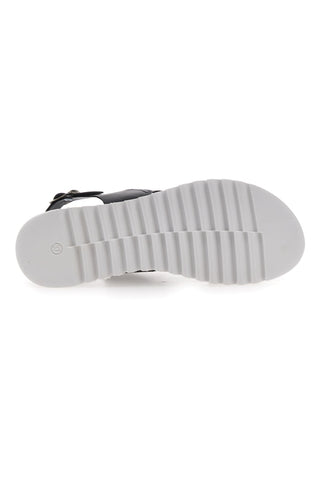 Schwarze Sandalen, hergestellt in Italien, Plocadi 008