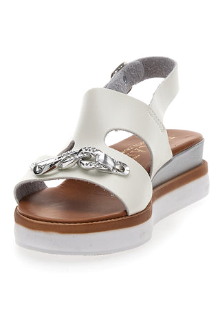 Weiße Plateausandalen Made Italy Plocadi 3002