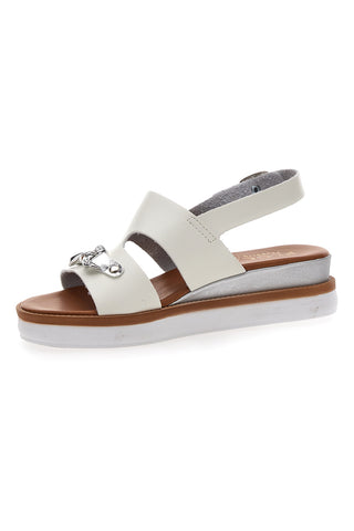 Weiße Plateausandalen Made Italy Plocadi 3002