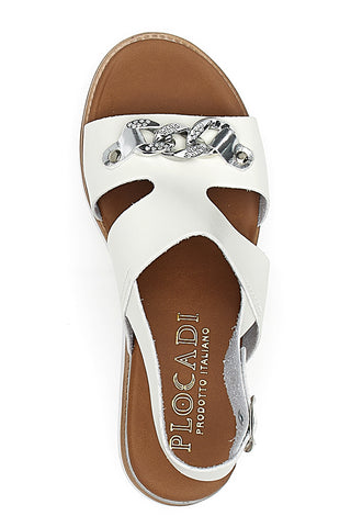Weiße Plateausandalen Made Italy Plocadi 3002