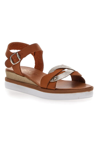Braune Sandalen mit 4,5 cm Plateau Plocadi 30017