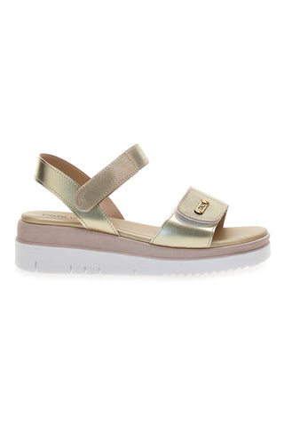 Platin-Sandalen mit Klettverschluss, Cafe'Cost 5010