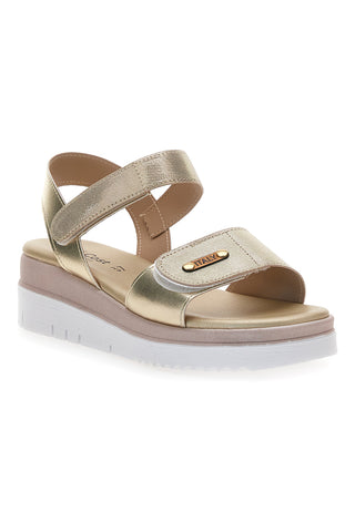 Sandali Platino Con Strappi in Velcro Cafe'Cost 5010