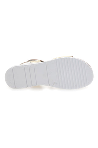 Sandali Platino Con Strappi in Velcro Cafe'Cost 5010