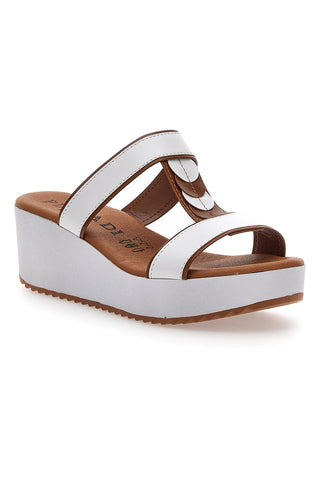 Weiße Plateau-Hausschuhe, hergestellt in Italien, Plocadi 364172