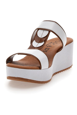 Weiße Plateau-Hausschuhe, hergestellt in Italien, Plocadi 364172