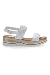 Weiße Plateausandalen aus echtem Leder Pittarello Elite 81436