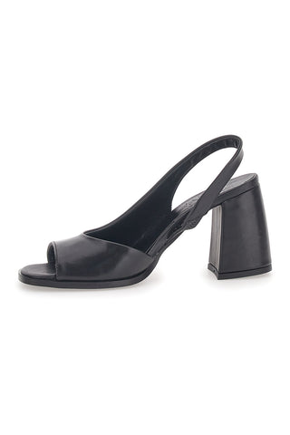 Schwarze Sandalen aus echtem Leder, hergestellt in Italien, Pittarello Glam 8241