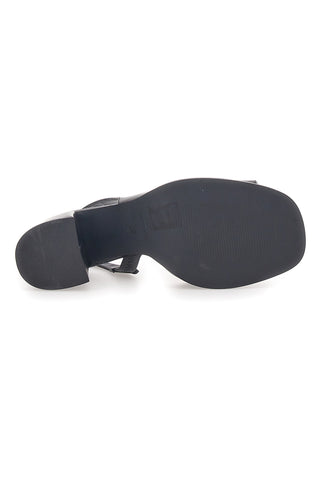 Schwarze Sandalen aus echtem Leder, hergestellt in Italien, Pittarello Glam 8241