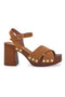 Clogs braune Sandalen mit 9 cm Absatz Pittarello 8507