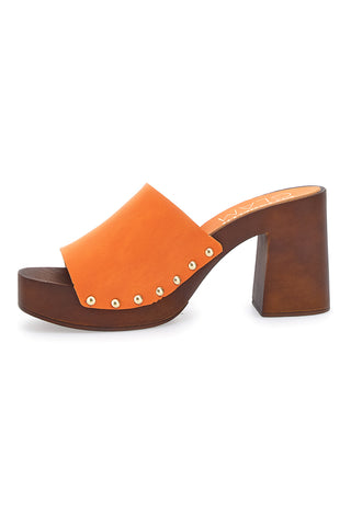 Zoccoli Arancione Con Tacco 9 cm Pittarello 8508