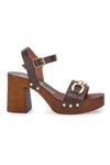 Clogs mit Braun mit goldenen Details Pittarello 9086