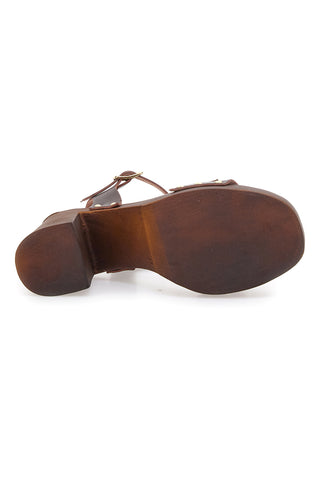 Clogs mit Braun mit goldenen Details Pittarello 9086