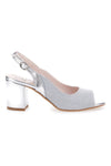 Sandali Argento Con Tacco e Cinturino Sling-back Pittarello Glam 916