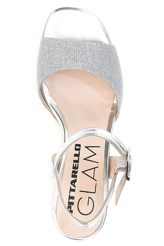 Sandali con Tacco Argento Pittarello Glam 4214