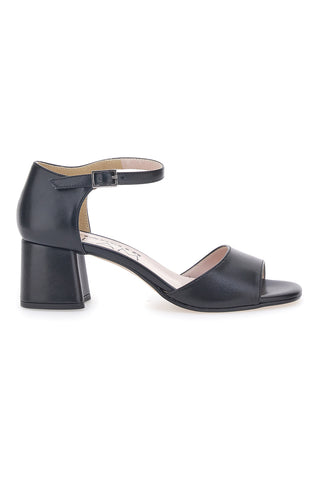 Schwarze Sandalen mit Absatz und Knöchelriemen Pittarello Glam 1370