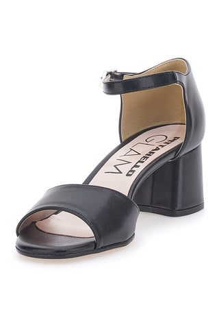 Schwarze Sandalen mit Absatz und Knöchelriemen Pittarello Glam 1370