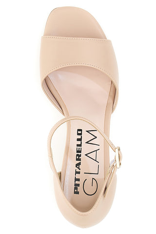 Nudefarbene Sandaletten mit Absatz Pittarello Glam 1370