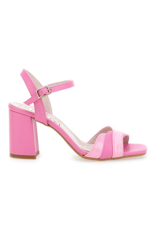 Rosa Sandalen mit Riemen und Absatz 8,5 Pittarello Glam 5548