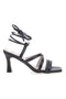 Schwarze Schnürsandalen mit 9 cm Absatz Pittarello Glam 3615