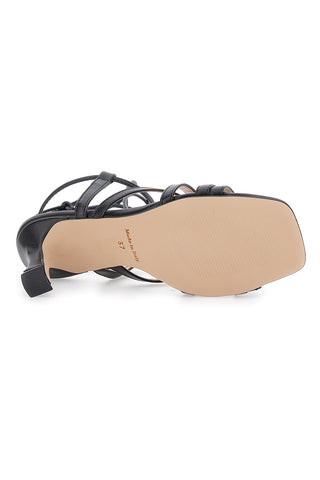 Schwarze Schnürsandalen mit 9 cm Absatz Pittarello Glam 3615