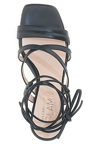 Schwarze Schnürsandalen mit 9 cm Absatz Pittarello Glam 3615