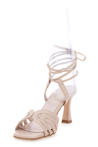 Pittarello Glam Cremefarbener Schnürpumps 3626
